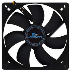 Kingwin 120mm Silent Fan for Computer Cases, Mining Rig, CPU Coolers, Computer Cooling Fan, Long Life Bearing, and Provide Excellent Ventilation Black CF-012LB