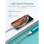 Xcentz iPhone Charger 10ft, MFi Certified Lightning Cable, Braided Nylon High-Speed iPhone Cable with Premium Metal Connector for iPhone 11/X/XS/XR/XS Max/8/7/6/5S/SE, iPad Mini/Air, Silver