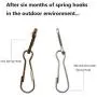 Gubar 50PCS - 1.58 inch（40mm） Upgrade Metal Spring Hooks, Flag Pole Clip Snaps Hook, 304 Stainless Steel Flagpole Accessories, Lanyard Snap Clip Hooks, Keychain