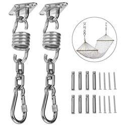 TEANTECH Heavy Duty Stainless Steel 304 Swing Hangers Kits 800LB Capacity with 360°Rotation 8 Screws for Wooden Sets Tire Swing Chair Seat Trapeze Yoga Hammock Chair Sandbag, 2 Set