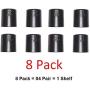 JSP Manufacturing 1'' Diameter Post Wire Shelf Clips Shelving Split Sleeves Lock Metal Rack Locking Plastic Pick A Pack Wholesale Bulk 4 Pairs (8 Pack)