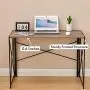 Writing Computer Desk Modern Simple Study Desk Industrial Style Folding Laptop Table for Home Office Notebook Desk, Vintage Walnut Writing Computer Desk Modern Simple Study Desk Industrial Style Folding Laptop Table for Home Office Notebook Desk, Vintage Walnut