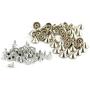 RuiLing 50pcs Cone Studs Rivet Bullet Spikes Rapid Rivets Rock Leathercraft Decorations Accessory Handmade DIY Crafts for Punk Jewelry Shoes Clothes Bags Garment 10x7mm Silver