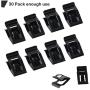 30 Pack Black Metal Retainer Clips, Universal Automotive Car Front Console Dash Dashboard Trim for Ford Mazda Audi Toyota
