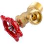 Litorange Solid Brass Backyard 65 Degree Elbow Stop Valve Hose Bibb Solder NPT 3/4'' Male Thread to MHT 3/4'' Inch Male Threaded Garden Hose Connector Adapter Water Shut-Off Valve Faucet