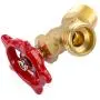 Litorange Solid Brass Backyard 65 Degree Elbow Stop Valve Hose Bibb Solder NPT 3/4'' Male Thread to MHT 3/4'' Inch Male Threaded Garden Hose Connector Adapter Water Shut-Off Valve Faucet