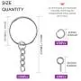 Swpeet 450Pcs 1'' 25mm Sliver Key Chain Rings Kit, Including 150Pcs Keychain Rings with Chain and 150Pcs Jump Ring with 150Pcs Screw Eye Pins Bulk - Plastic Box or Cardboard Box Random Shipments