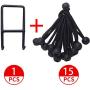 Newan 15pcs Replacement Bungee Ropes Fitness Trampoline+Spanning Tool - Max Limit 330 lbs
