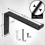 Shelf Brackets - Heavy-Duty & Extra Thick, Rustic Black Iron Finish, Includes Hardware, 4-PK - Multiple Sizes Available (9.25'') Shelf Brackets - Heavy-Duty & Extra Thick, Rustic Black Iron Finish, Includes Hardware, 4-PK - Multiple Sizes Available (9.25'')