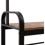 IRONCK Industrial Hall Trees with Bench and Coat Racks, 3-in-1 Hall Tree Entryway Storage Shelf, Accent Furniture with Metal Frame, Easy Assembly, Rustic Brown