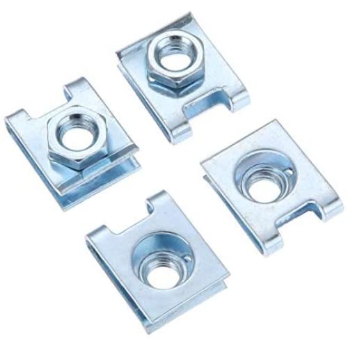 20Pcs Automotive Car License Plate Fasteners Buckle Suitable 6mm Screw Rivet Fixed Retaining Clips Metal M6 Nut U-Type Gasket