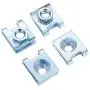 20Pcs Automotive Car License Plate Fasteners Buckle Suitable 6mm Screw Rivet Fixed Retaining Clips Metal M6 Nut U-Type Gasket