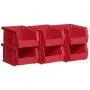 Akro-Mils 08212RED 30210 AkroBins Plastic Storage Bin Hanging Stacking Containers, (5-Inch x 4-Inch x 3-Inch), Pack of 6, Red Akro-Mils 08212RED 30210 AkroBins Plastic Storage Bin Hanging Stacking Containers, (5-Inch x 4-Inch x 3-Inch), Pack of 6, Red