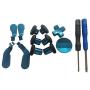 Hisonders 12 in 1 - Metal Mod 6 Swap Thumbsticks Joysticks, 4 Paddles & 2 Dpads with Open Tool for Xbox One Elite Controller (Blue)