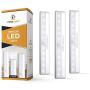LED Closet Light Motion Activated, Cordless Under Cabinet Motion Sensor Light, Wireless Stick-on Anywhere Battery Operated 10 LED Motion Sensor Night Light for Closet Hallway Stairway, 3 Pack