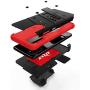 ZIZO Bolt Series for Galaxy S20 Case with Kickstand Holster Lanyard - Black & Red