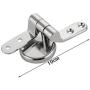 Alotm Stainless Steel Toilet Seat Sturdy Hinge Replacement Parts, 1 Set Mountings with Bolts and Nuts for Replacement DIY Repair