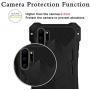 Samsung Note 10 Plus Metal Military Case,HATA Note 10 Plus Metal Bumper Silicone Heavy Duty Case Hybrid Rugged Armor Sturdy Shockproof Full Body Defender Outdoor Cover for Samsung Note 10 Plus(Black)