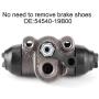 Pair Wheel Cylinder,54540‑19B00 Metal Brake Fluid Wheel Cylinder Replacement Fit for Suzuki King Quad 300