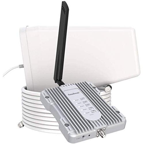 Amazboost Cell Phone Booster for Home -Up to 2,500 sq ft,Cell Phone Signal Booster Kit,All U.S. Carriers -Verizon,AT&T, T-Mobile, Sprint & More-4G 3G 2G LTE FCC Approved