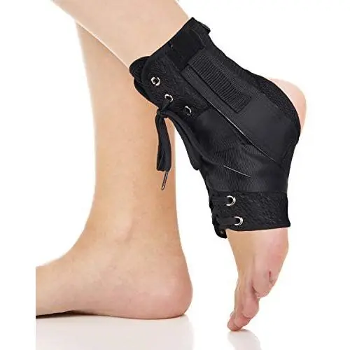 Dr.Welland Ankle Stabilizer - Foot Immobilizer Lace Up Ankle Support Brace - Sports Injuries, Sprains, Swelling Joint Pain, Tendonitis, Heel Spur - Adjustable Compression Straps Guard Protector Dr.Welland Ankle Stabilizer - Foot Immobilizer Lace Up Ankle Support Brace - Sports Injuries, Sprains, Swelling Joint Pain, Tendonitis, Heel Spur - Adjustable Compression Straps Guard Protector