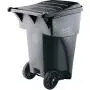Rubbermaid Commercial Brute Rollout Heavy-Duty Waste Container, Square, Polyethylene, 95 Gallons, Gray (9W22GY) Rubbermaid Commercial Brute Rollout Heavy-Duty Waste Container, Square, Polyethylene, 95 Gallons, Gray (9W22GY)