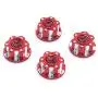 YU-NIYUT 4pcs/Set Metal Self-Locking Nuts M4 Carved Hexagonal Flange Nuts for HSP for D3 D4 1/10 RC Car Accessories Spare Parts, Modification Fun and Professional Choice for RC Lovers