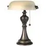 Haddington Traditional Piano Banker Table Lamp 16'' High Antique Bronze Metal Alabaster Glass Shade for Office Table - Regency Hill