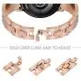 NewWays for Galaxy Active 2 Watch Band, 20mm Super Stunning Crystal Bracelet with Quick Release Pin for Galaxy Watch Smartwatch 42mm, Galaxy Watch Active 40mm 44mm, Rose Gold