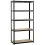 Yaheetech Black 5-Shelf Steel Shelving Unit Storage Rack Adjustable Garage Shelves Utility Rack Display for Home Office Garage 71in Height, 1 Pack Yaheetech Black 5-Shelf Steel Shelving Unit Storage Rack Adjustable Garage Shelves Utility Rack Display for Home Office Garage 71in Height, 1 Pack