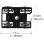 HP0687 2 pcs 1/87 Model Train HO Scale high Rim psyllium RCOO Bogie 36'' Metal Wheels Model Building kit