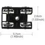 HP0687 2 pcs 1/87 Model Train HO Scale high Rim psyllium RCOO Bogie 36'' Metal Wheels Model Building kit