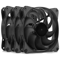 Case Fans, Supertimes Ultra Quiet Silent 9-Blade PC Cooling Fans 120 mm Long Life High Performance with Anti-Vibration Pads Black 3 Pack