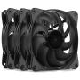 Case Fans, Supertimes Ultra Quiet Silent 9-Blade PC Cooling Fans 120 mm Long Life High Performance with Anti-Vibration Pads Black 3 Pack