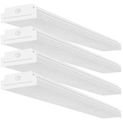 FaithSail 4FT LED Wraparound 40W Wrap Light, 4400lm, 4000K Neutral White, 4 Foot LED Shop Lights for Garage, 48 Inch LED Light Fixtures Ceiling Mount Office Light, Fluorescent Tube Replacement, 4 Pack