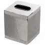 nu steel Boutique Cover,Part of Our Hudson Accessory Set Stainless Square Facial Tissue Box Holder for Bathroom Vanity Countertops,Bedroom Dressers, Medium, Matt/Shiny Steel