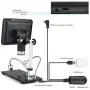 Andonstar Black corlor 7 inch LCD 1080P Circuit Board Digital Microscope AD206 with 200X Magnification Zoom for Phone Repair Soldering