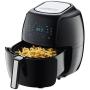 GoWISE USA 1700-Watt 5.8-QT 8-in-1 Digital Air Fryer with Recipe Book, Black