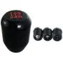 Abfer Black Stick Shift Gear Knob, Car Shifter Head 5 Speed Metal Shifting Knob Aluminum Alloy Shifter Handle Lever for Most Manual Transport Vehicles Abfer Black Stick Shift Gear Knob, Car Shifter Head 5 Speed Metal Shifting Knob Aluminum Alloy Shifter Handle Lever for Most Manual Transport Vehicles
