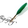 KenTaur Calligraphy Quill Pen Set (CS-0207) - Dip Pen with Green Turkey Feather, 6 Stainless Steel Nib, and European Ink. Great for Beginner/Enthusiast