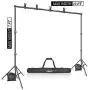 Emart Photo Video Studio 10Ft Adjustable Background Stand Backdrop Support System Kit with Carry Bag