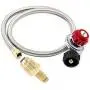 GasOne 2113+50105 4 ft Regulator and Propane Brass Orifice, Steel Braided Hose