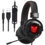 Gaming Headset, GAKOV Gak3 Cool RGB Light, Metal Iron Mesh, HD Clear Hose Microphone Gaming Headphones, 40mm Super Bass Speakers, Soft Memory Earmuffs for Laptop/Mac/Computer/PS4