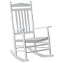 B&Z KD-22W Wooden Rocking chair Porch Rocker White Outdoor Traditional Indoor