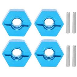 Hubs Nut, 5MM Aluminum Alloy Wheel Hex Mount Hubs Nut RC Car Wheel Hex Mount Hubs with Pins Fit for WLtoys 1/14 144001(Blue1266B)