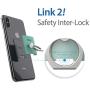 iRing Link-Detachable Plate for Wireless Charging, Include Hook Mount for Wall or Car Cradle. Cell Phone Ring Grip Finger Holder Mobile Stand for iPhone, Samsung, Android Smartphone(Green)