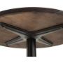 HOMCOM 42'' H Rustic Industrial Metal Elm Wood Top Bar Height Standing Pub Table