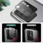 [4 Pack] PECHE Camera Lens Protector for Samsung Galaxy S20 Ultra 5G (6.9) 9H Tempered Glass Metal Frame Black Anti-Scratch/Dust Case Friendly Strong Adsorption Anti-flash S20 Ultra Lens Protector