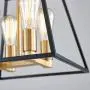 Saint Mossi Black and Gold Chandelier with 4 Lights,Metal Island Lighting,Farmhouse Industrial Country Hanging Pendant Light Fxiture for Living Room,W14''xH60'' with Adjustable Rods