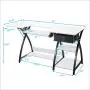 Sewing Craft Table, Sewing Machine Desk with Adjustable Folding Shelves and Storage Drawer, X Frame Sturdy Multipurpose Sewing Desk, White MDF, 57.1×23.6×29.9 inches Sewing Craft Table, Sewing Machine Desk with Adjustable Folding Shelves and Storage Drawer, X Frame Sturdy Multipurpose Sewing Desk, White MDF, 57.1×23.6×29.9 inches